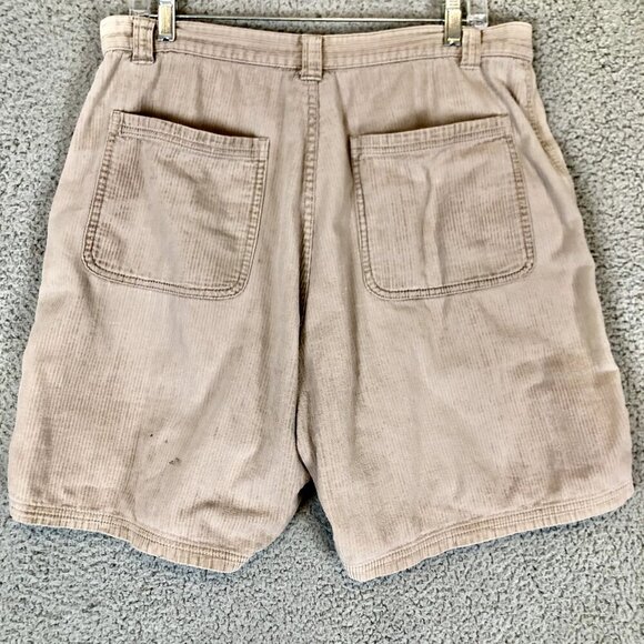 Vintage Ocean Pacific Corduroy Shorts Mens 34 Beige Surf Skate 80s 90s - Picture 2 of 6